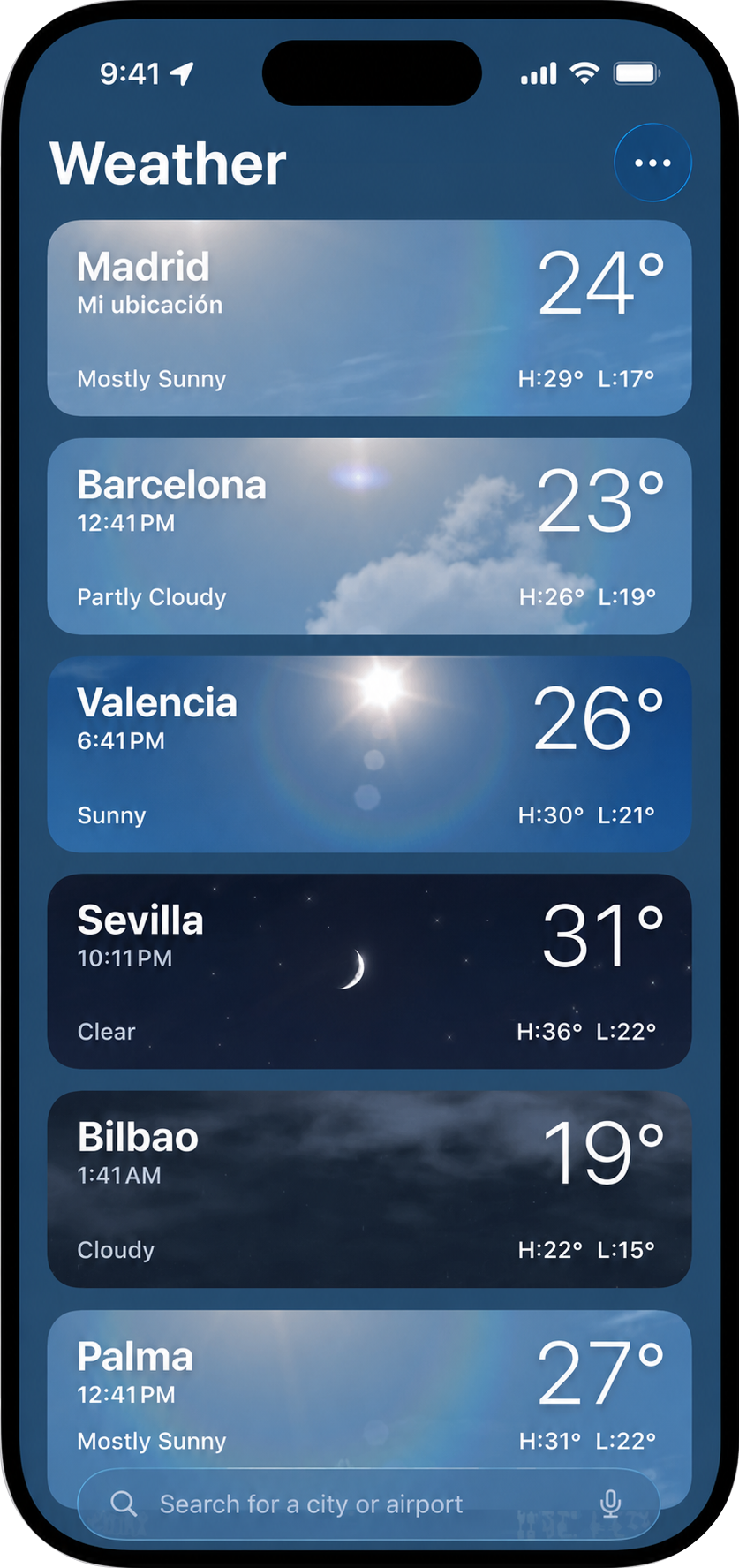 Alerta meteorológica en smartphone